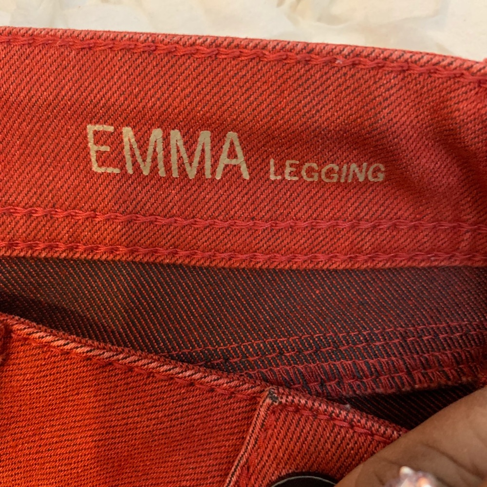 DL1961 Red Jeans. Emma 4way 360 - Picture 4 of 8